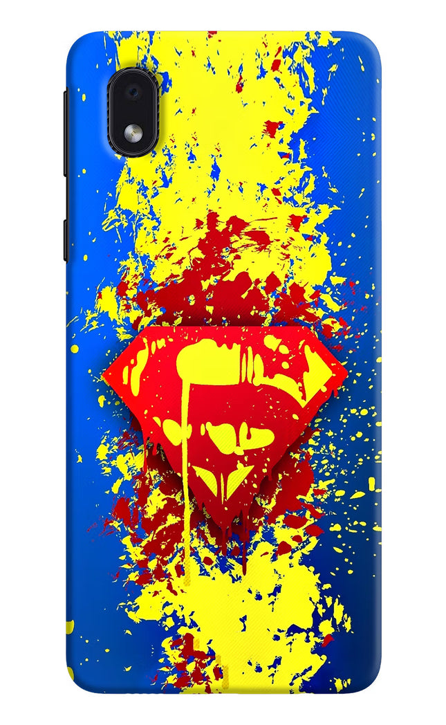 Superman logo Samsung M01 Core Hard Case Back Cover by Casekaro