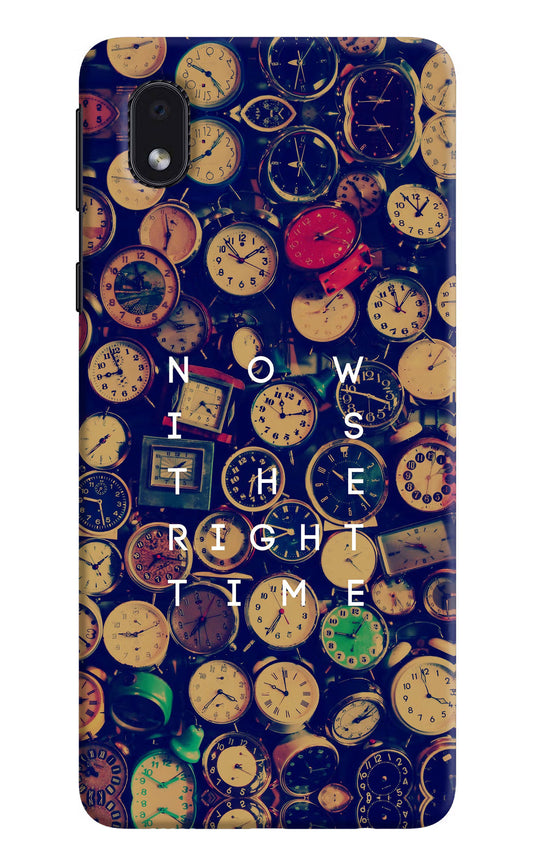 Now is the Right Time Quote Samsung M01 Core Hard Case Back Cover by Casekaro