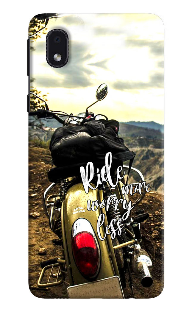 Ride More Worry Less Samsung M01 Core Hard Case Back Cover by Casekaro