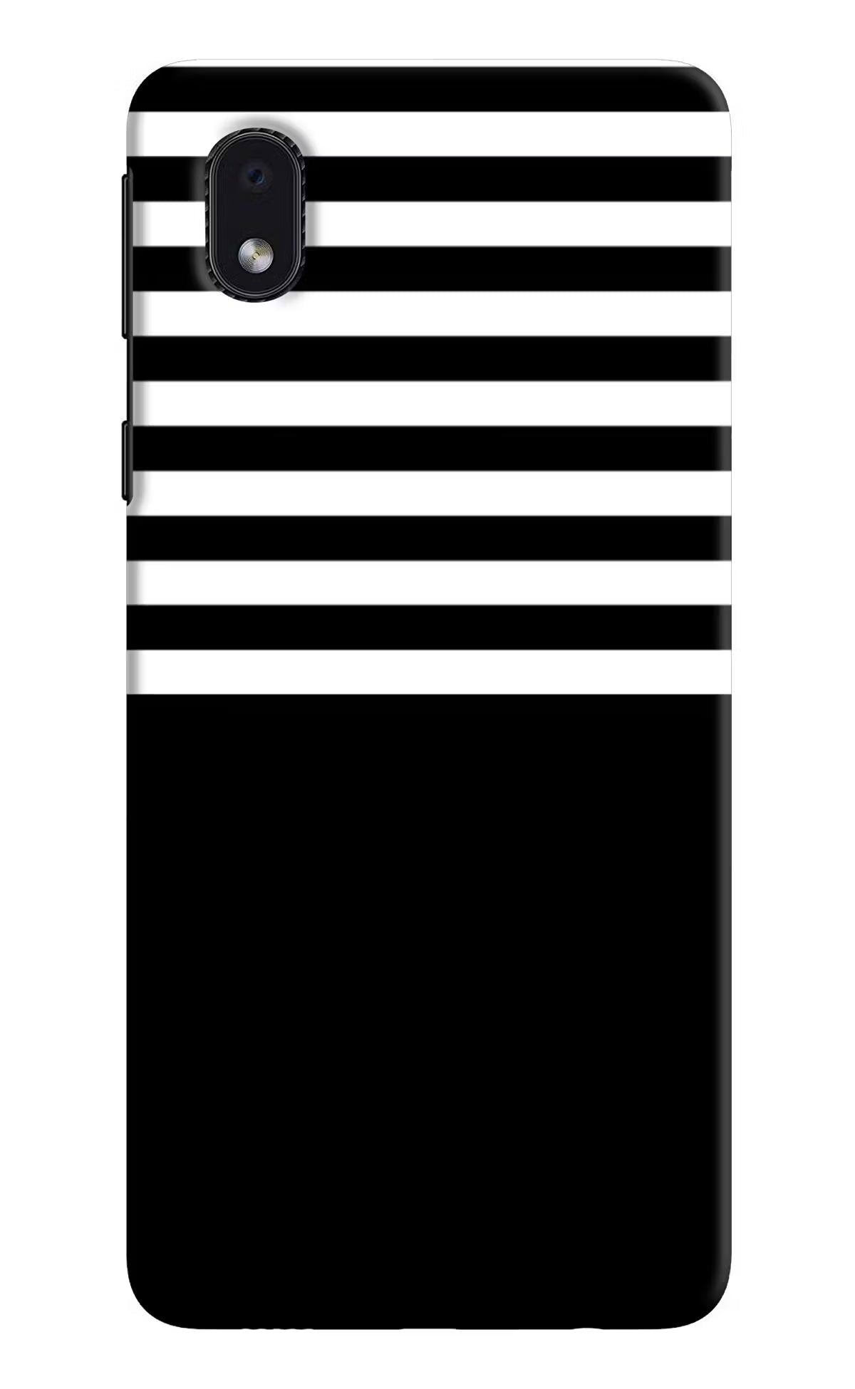 Black and White Print Samsung M01 Core Hard Case Back Cover by Casekaro