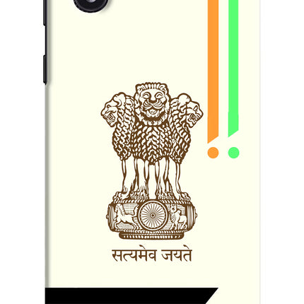 Satyamev Jayate Brown Logo Samsung M01 Core Hard Case Back Cover by Casekaro