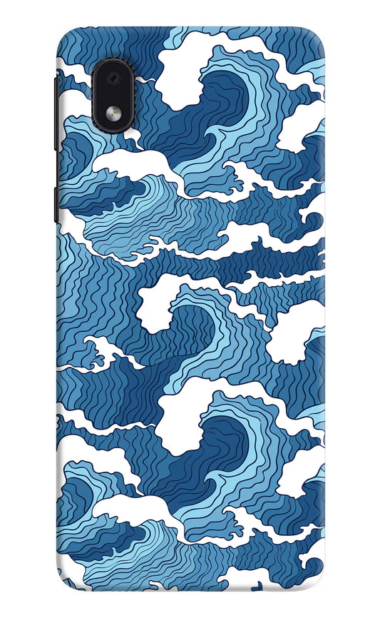 Blue Waves Samsung M01 Core Hard Case Back Cover by Casekaro