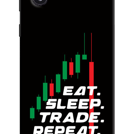 Eat Sleep Trade Repeat Samsung M01 Core Hard Case Back Cover by Casekaro