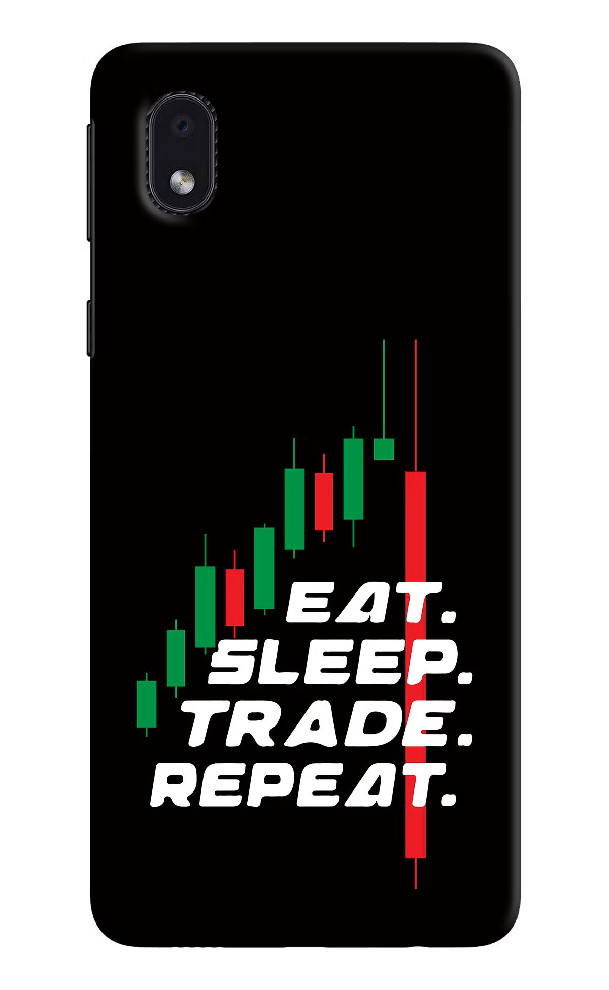 Eat Sleep Trade Repeat Samsung M01 Core Hard Case Back Cover by Casekaro