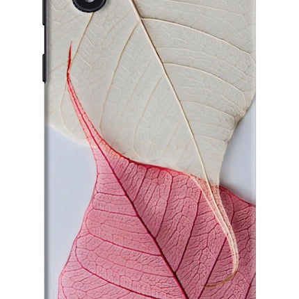 White Pink Leaf Samsung M01 Core Hard Case Back Cover by Casekaro