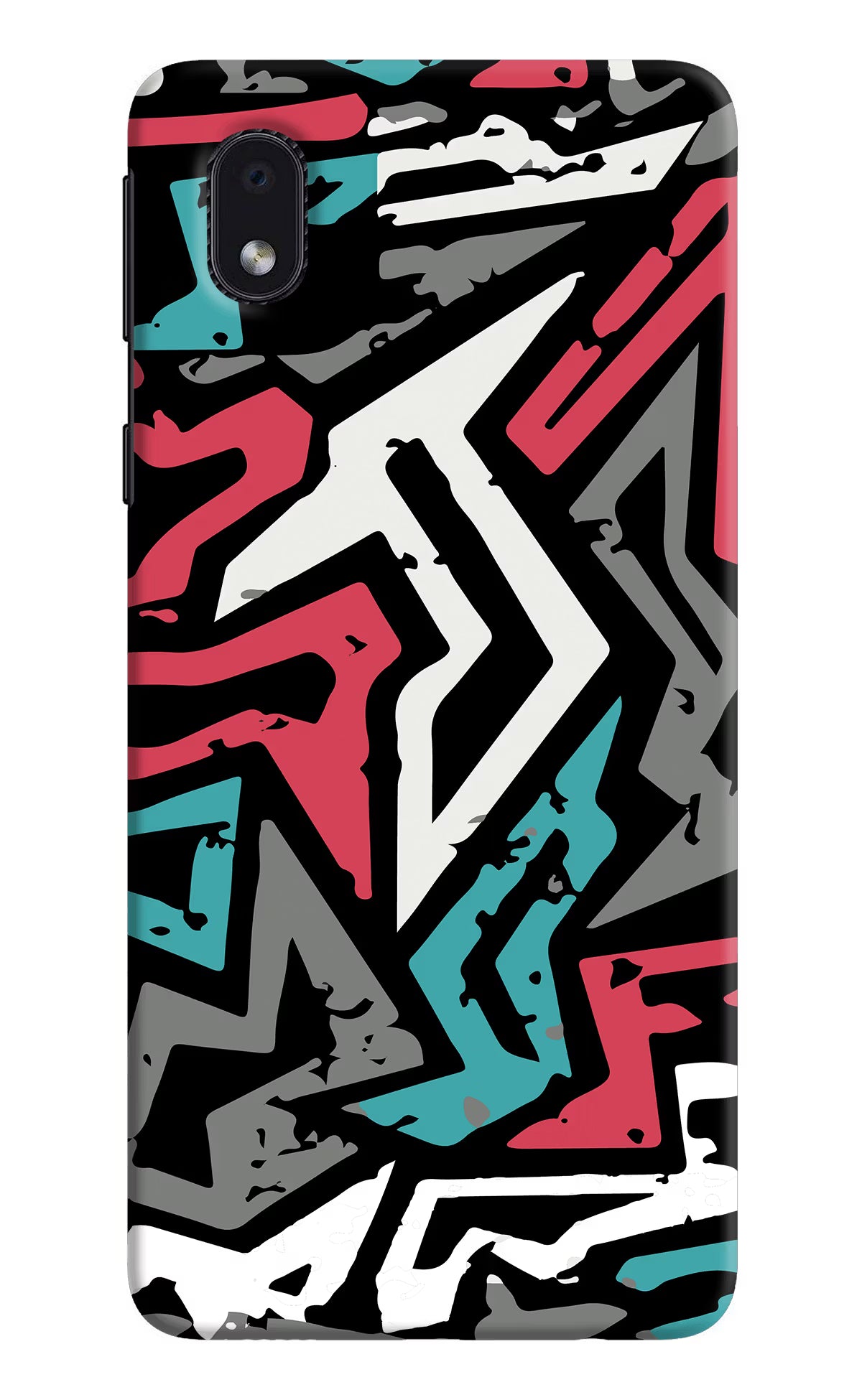 Geometric Graffiti Samsung M01 Core Hard Case Back Cover by Casekaro