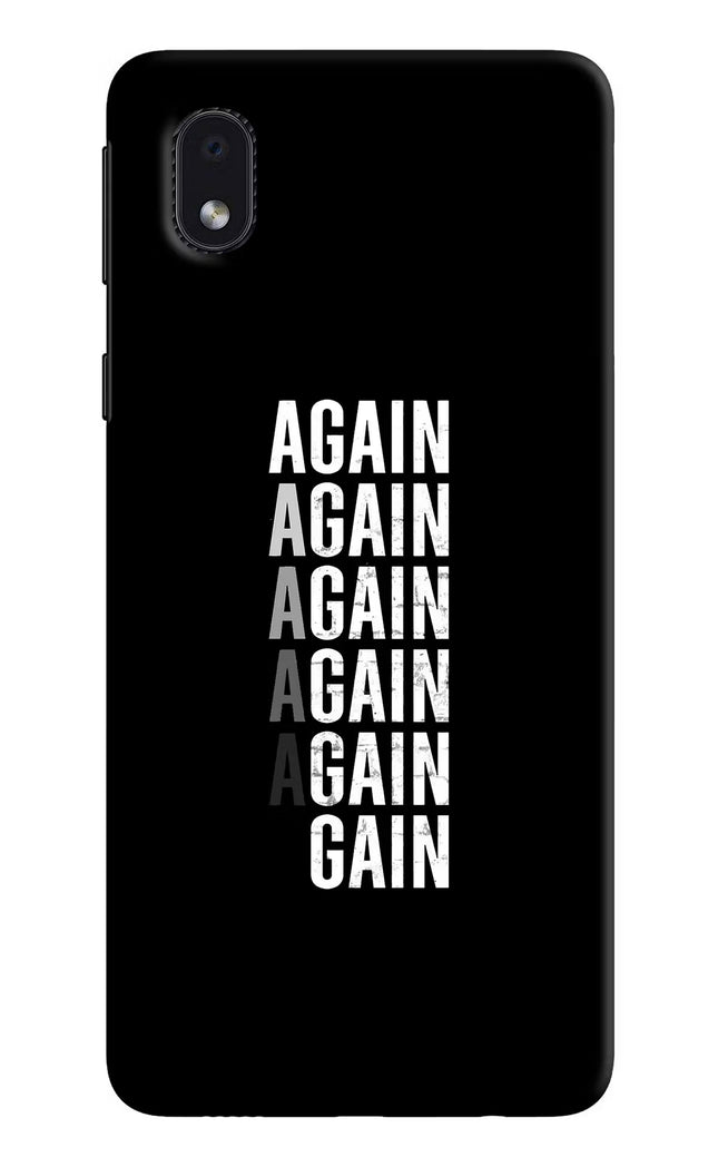 Again Again Gain Samsung M01 Core Hard Case Back Cover by Casekaro
