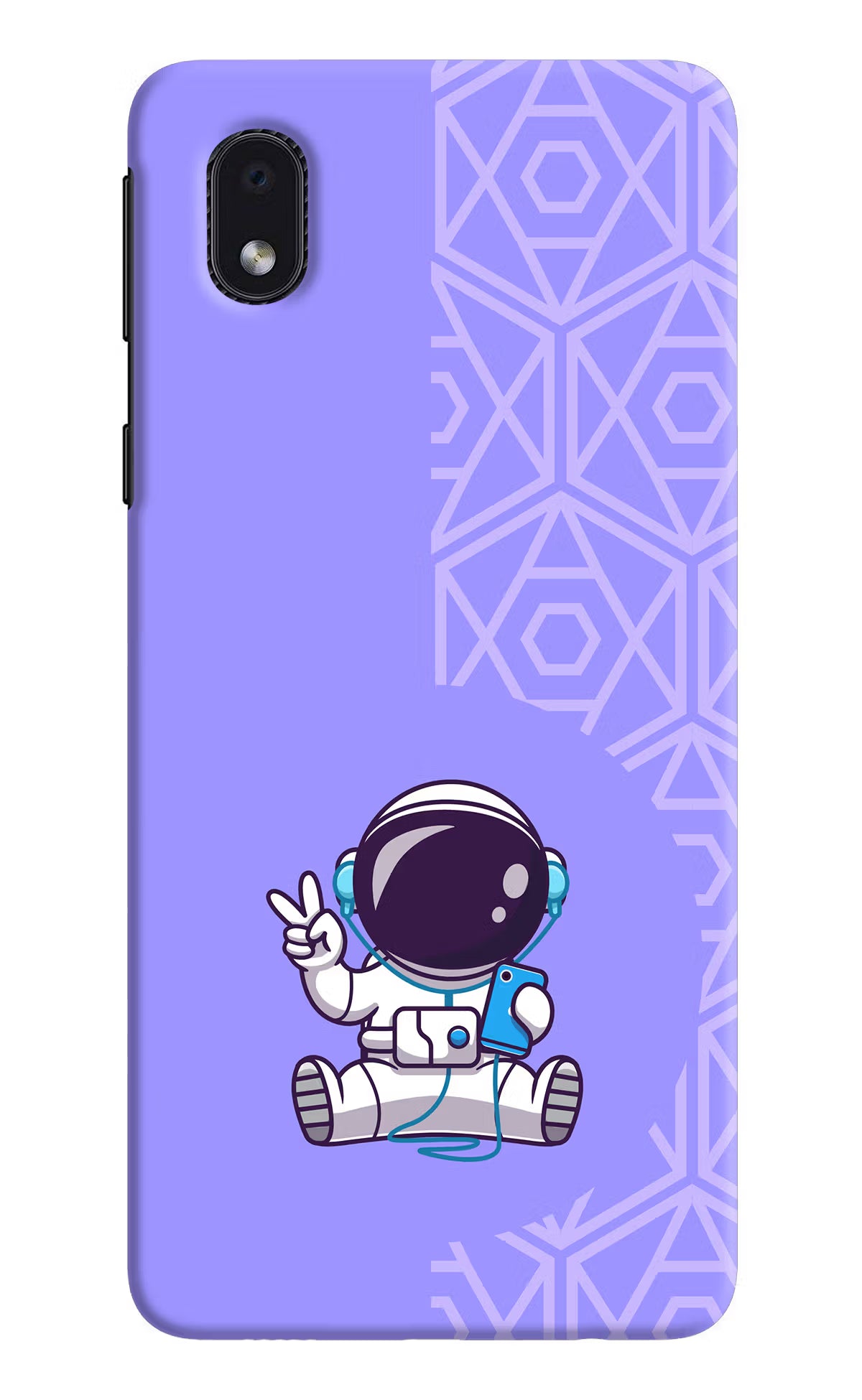 Cute Astronaut Chilling Samsung M01 Core Hard Case Back Cover by Casekaro