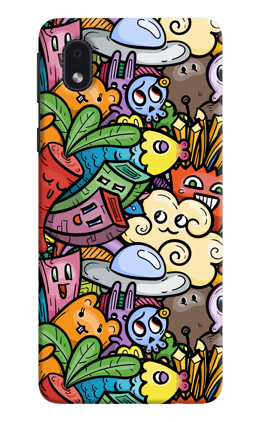 Veggie Doodle Samsung M01 Core Back Cover, Hard case
