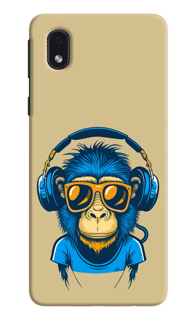 Monkey Headphone Samsung M01 Core Hard Case Back Cover by Casekaro