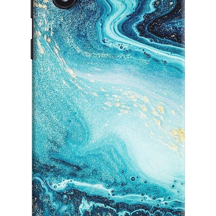 Blue Glitter Marble Samsung M01 Core Hard Case Back Cover by Casekaro