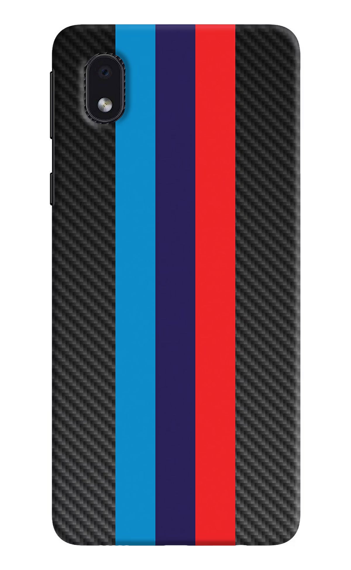 BMW Stripes Pattern Samsung M01 Core Hard Case Back Cover by Casekaro