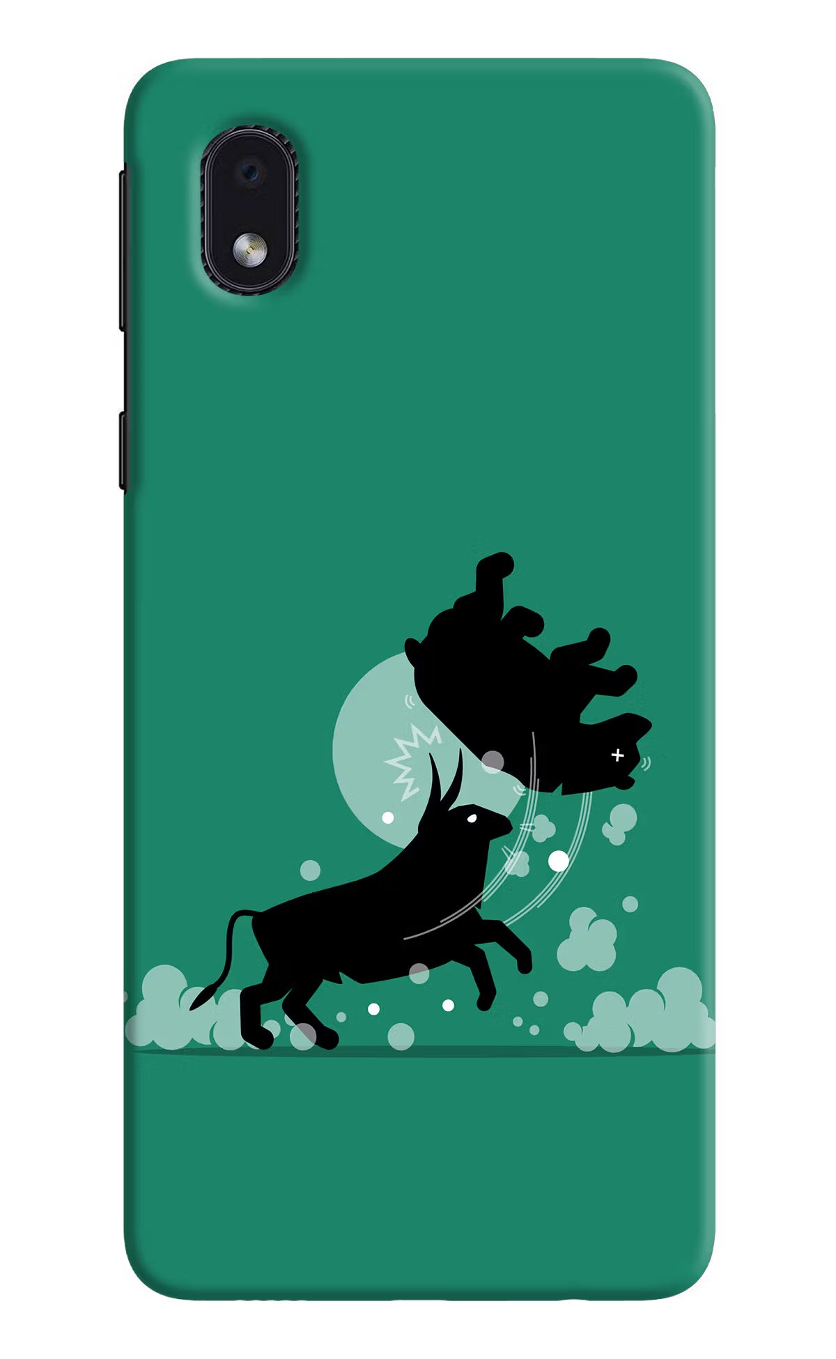 Bull Conqueror Samsung M01 Core Hard Case Back Cover by Casekaro