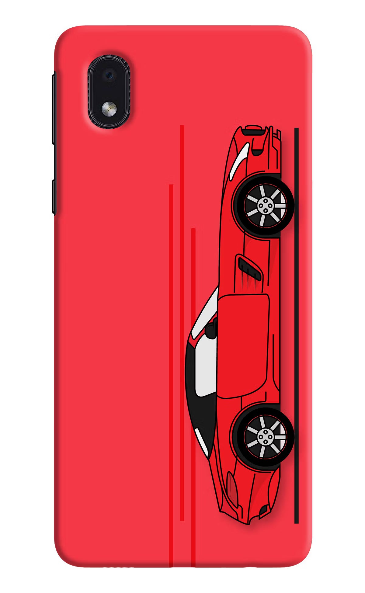 Red Velocity Samsung M01 Core Hard Case Back Cover by Casekaro