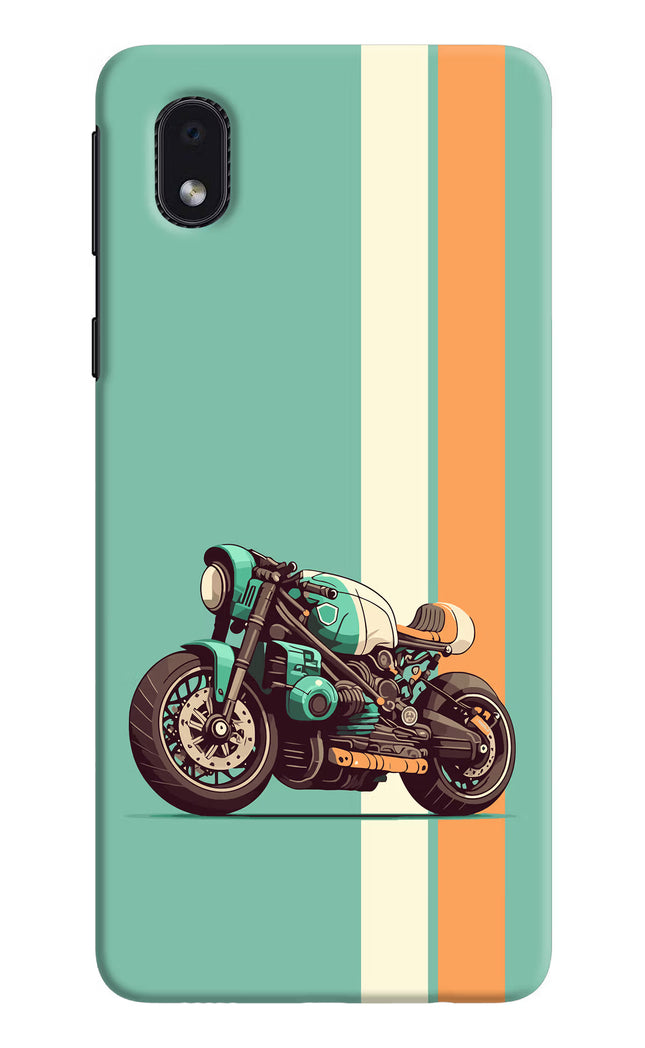 Striped Moto Drift Samsung M01 Core Hard Case Back Cover by Casekaro