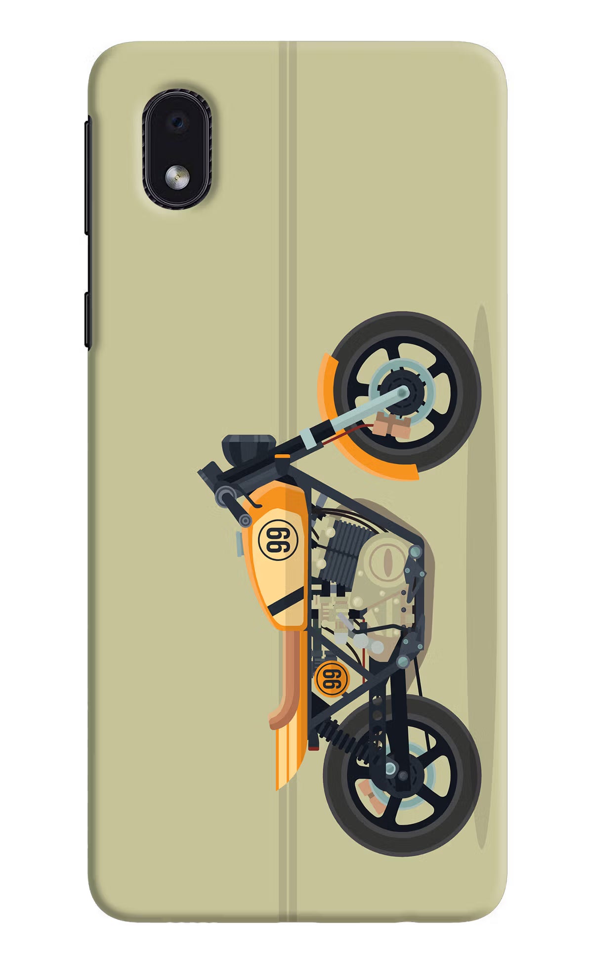 Vertical Speedster Samsung M01 Core Hard Case Back Cover by Casekaro