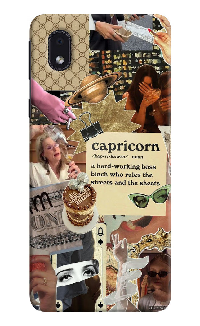 Capricorn Zodiac Samsung M01 Core Hard Case Back Cover by Casekaro