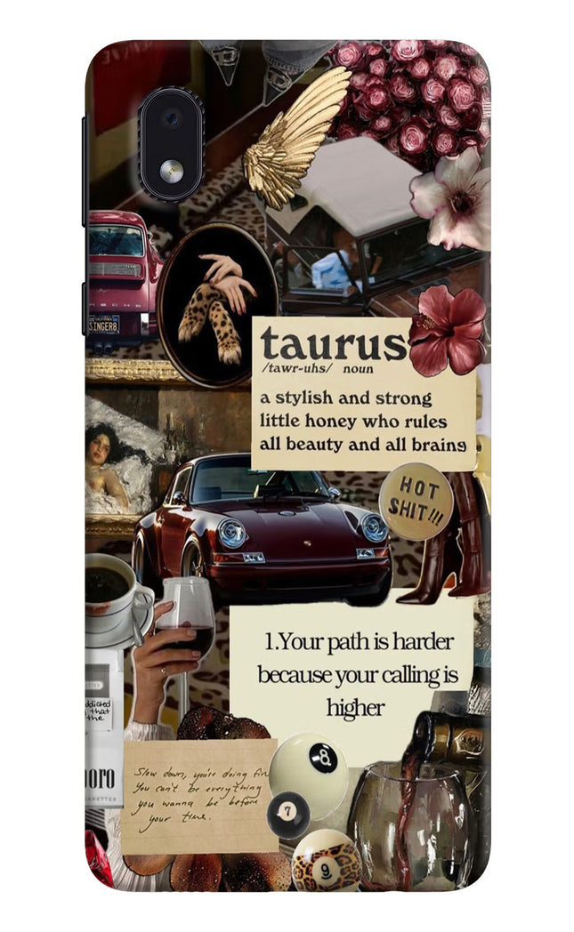 Taurus Zodiac Samsung M01 Core Hard Case Back Cover by Casekaro