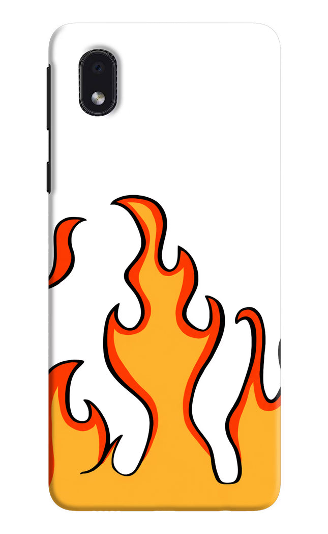 Fired Up – White Samsung M01 Core Hard Case Back Cover by Casekaro
