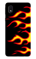 Side Sweep Flames Samsung M01 Core Hard Case Back Cover by Casekaro