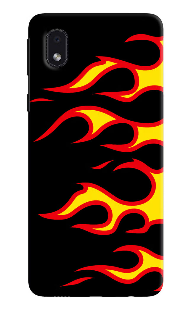 Side Sweep Flames Samsung M01 Core Hard Case Back Cover by Casekaro