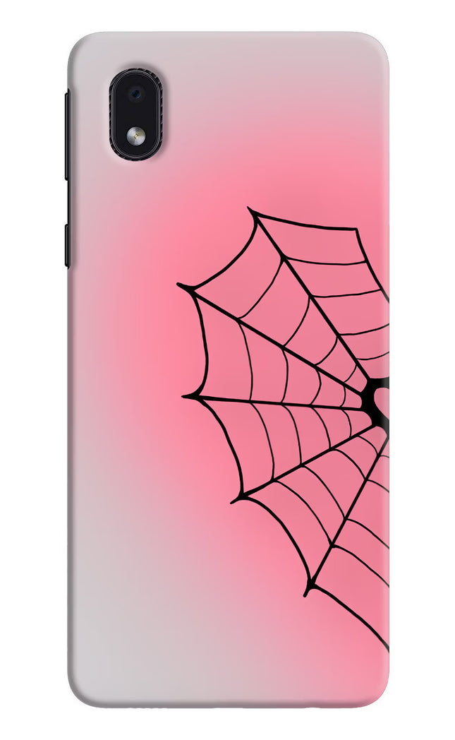 Pink Web Samsung M01 Core Hard Case Back Cover by Casekaro