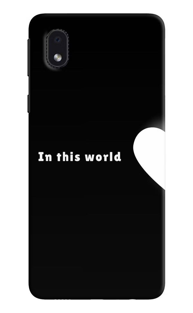 This World Samsung M01 Core Hard Case Back Cover by Casekaro
