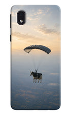 Skydiving Cow Samsung M01 Core Hard Case Back Cover by Casekaro