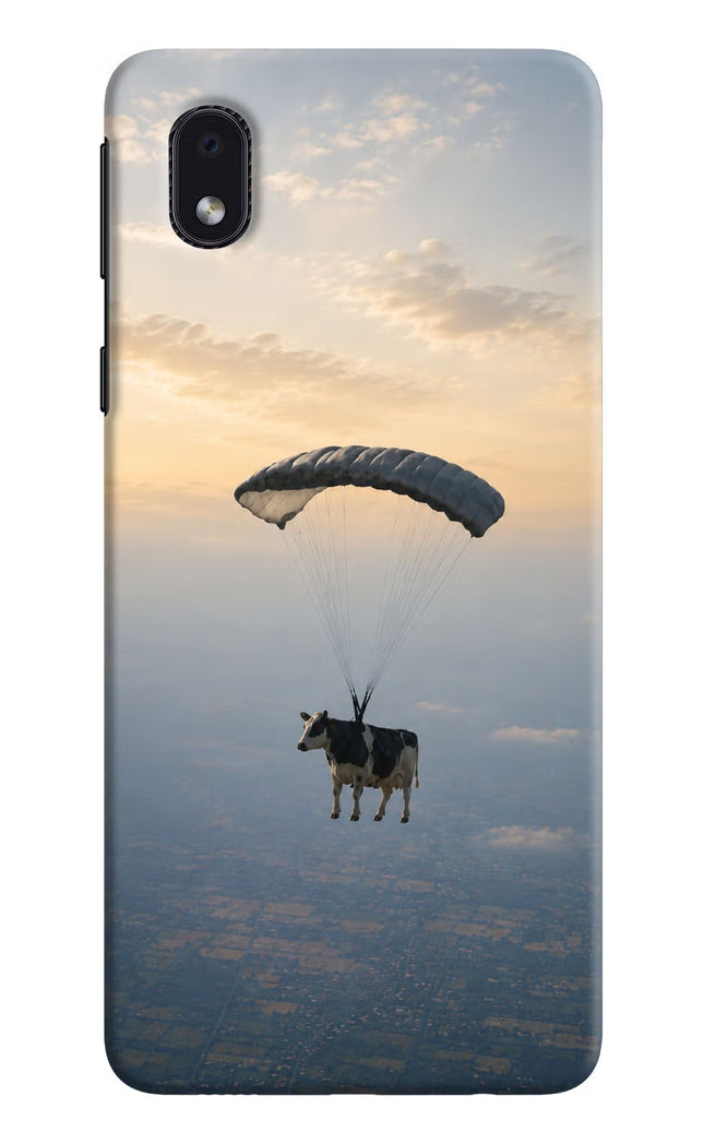Skydiving Cow Samsung M01 Core Hard Case Back Cover by Casekaro