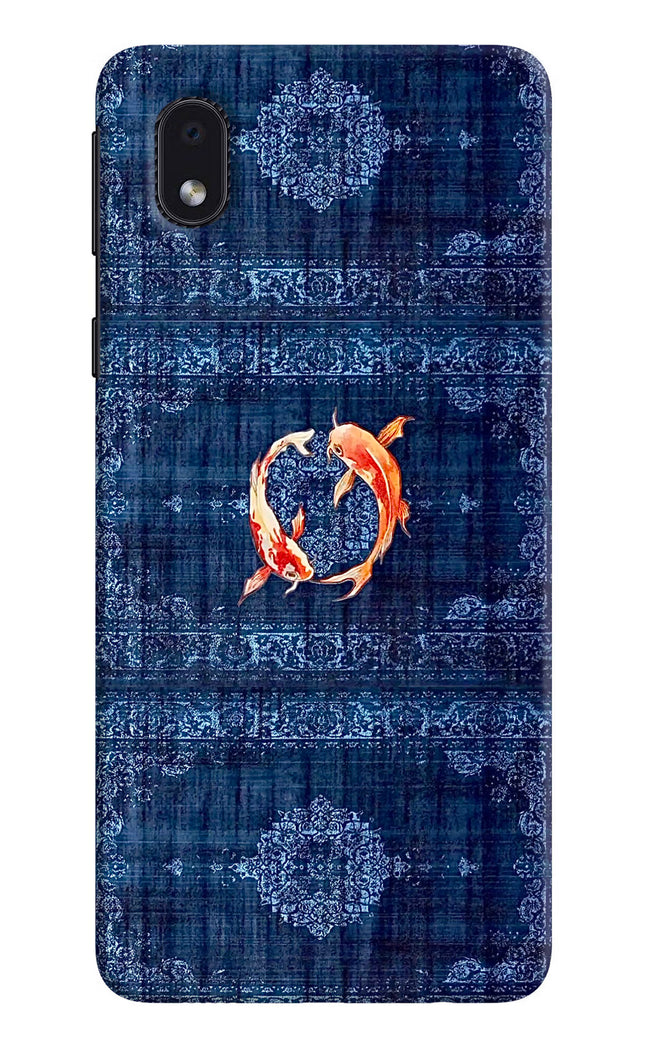 Koi Blue Samsung M01 Core Hard Case Back Cover by Casekaro