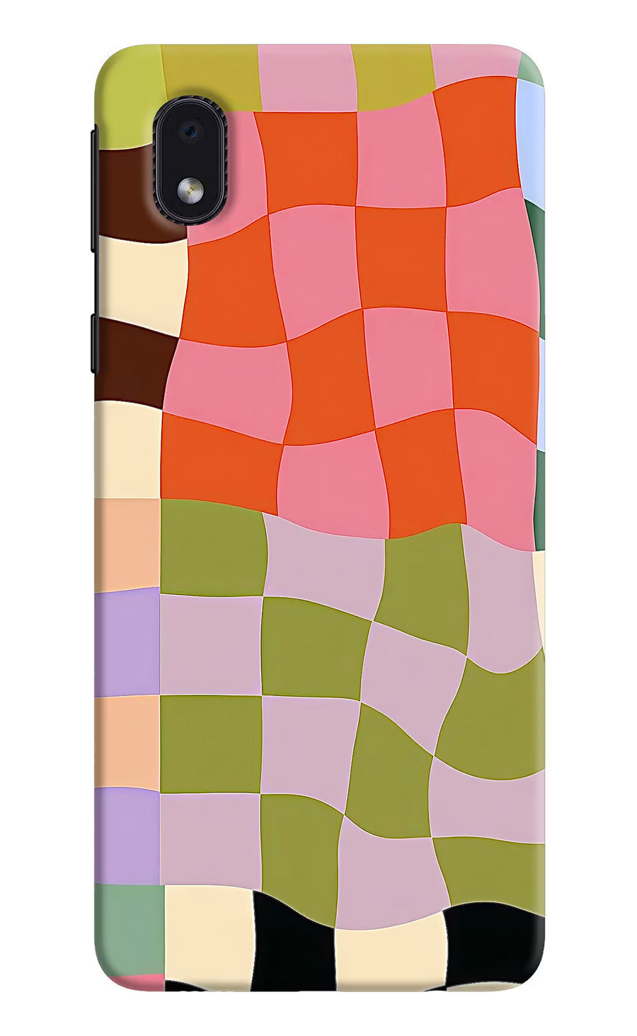 Wavy Grid Samsung M01 Core Back Cover, Hard case