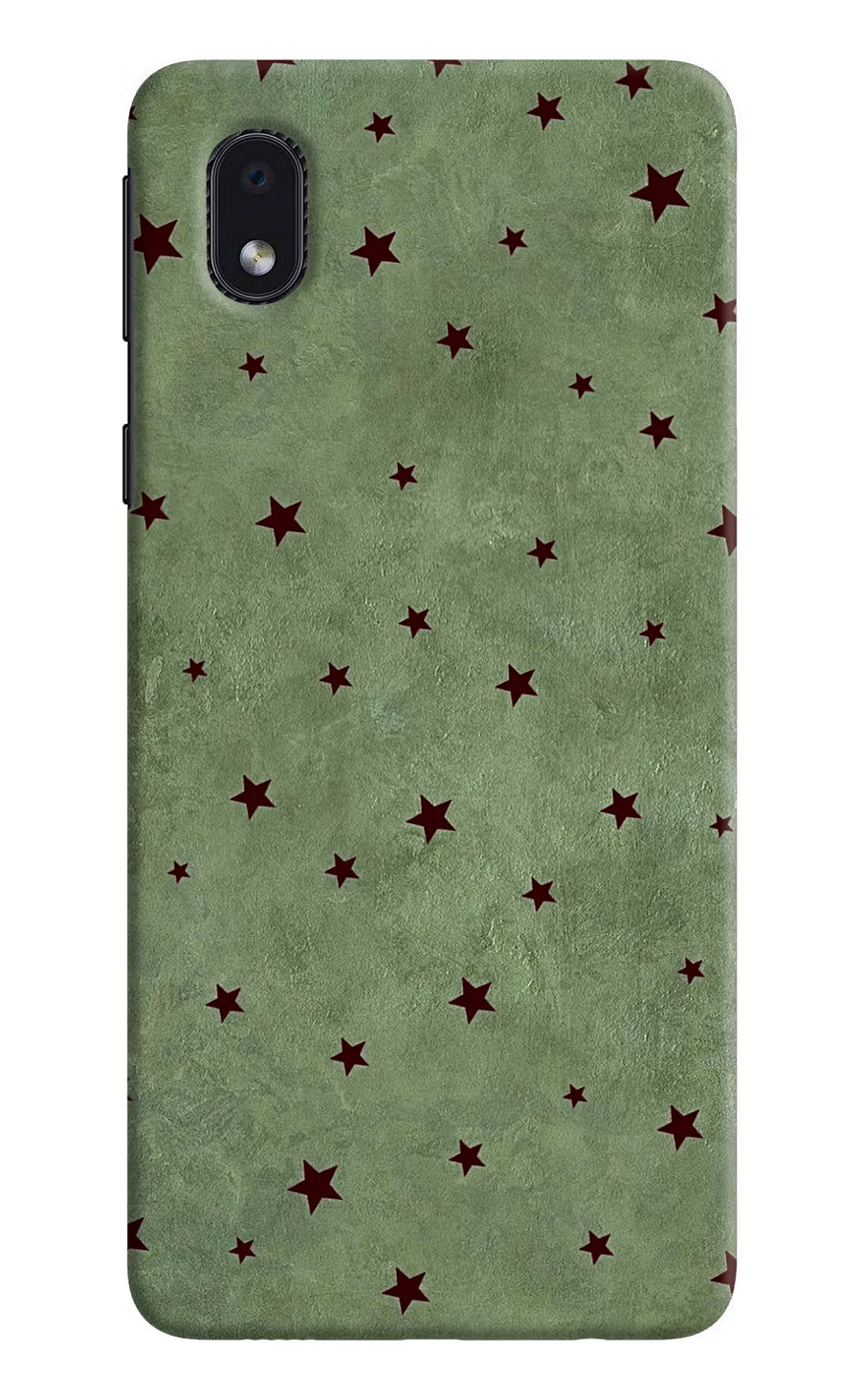 Green Stars Samsung M01 Core Back Cover, Hard case