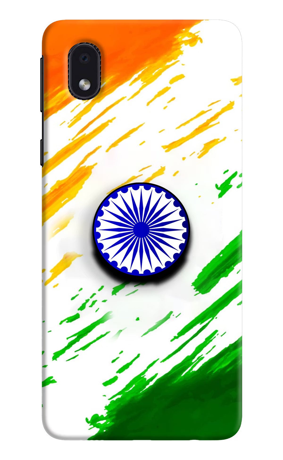 Indian Flag Ashoka Chakra Samsung M01 Core Pop Case by Casekaro