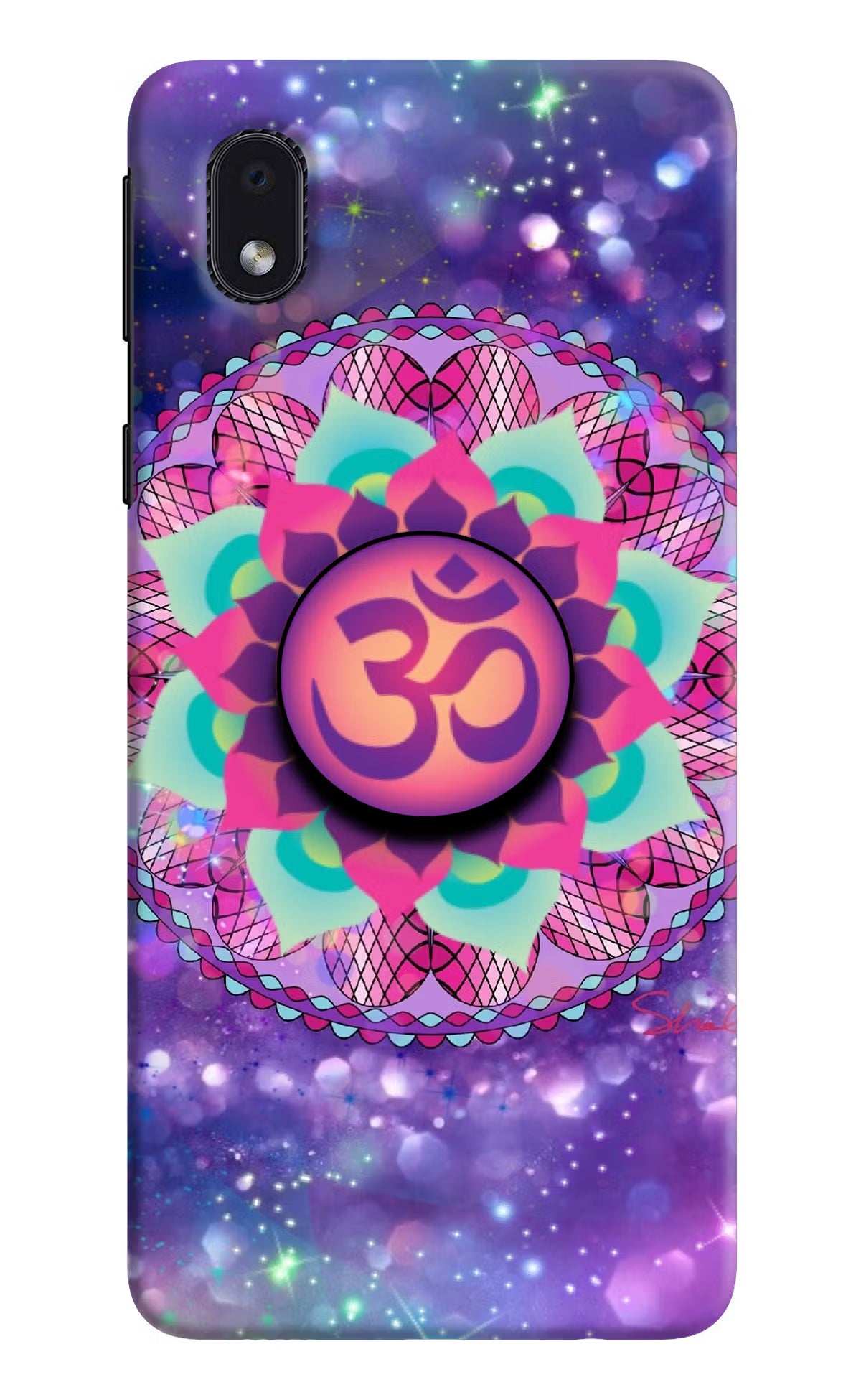 Om Purple Samsung M01 Core Pop Case by Casekaro