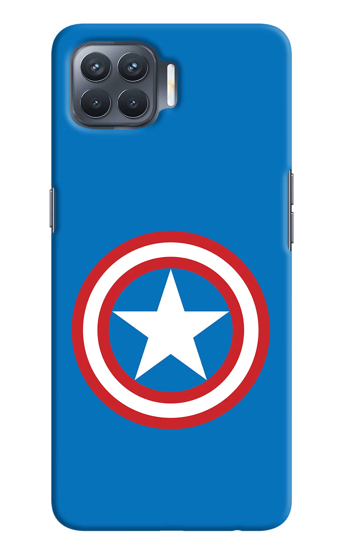 Captain America Logo Oppo F17 Pro Hard Case Back Cover by Casekaro