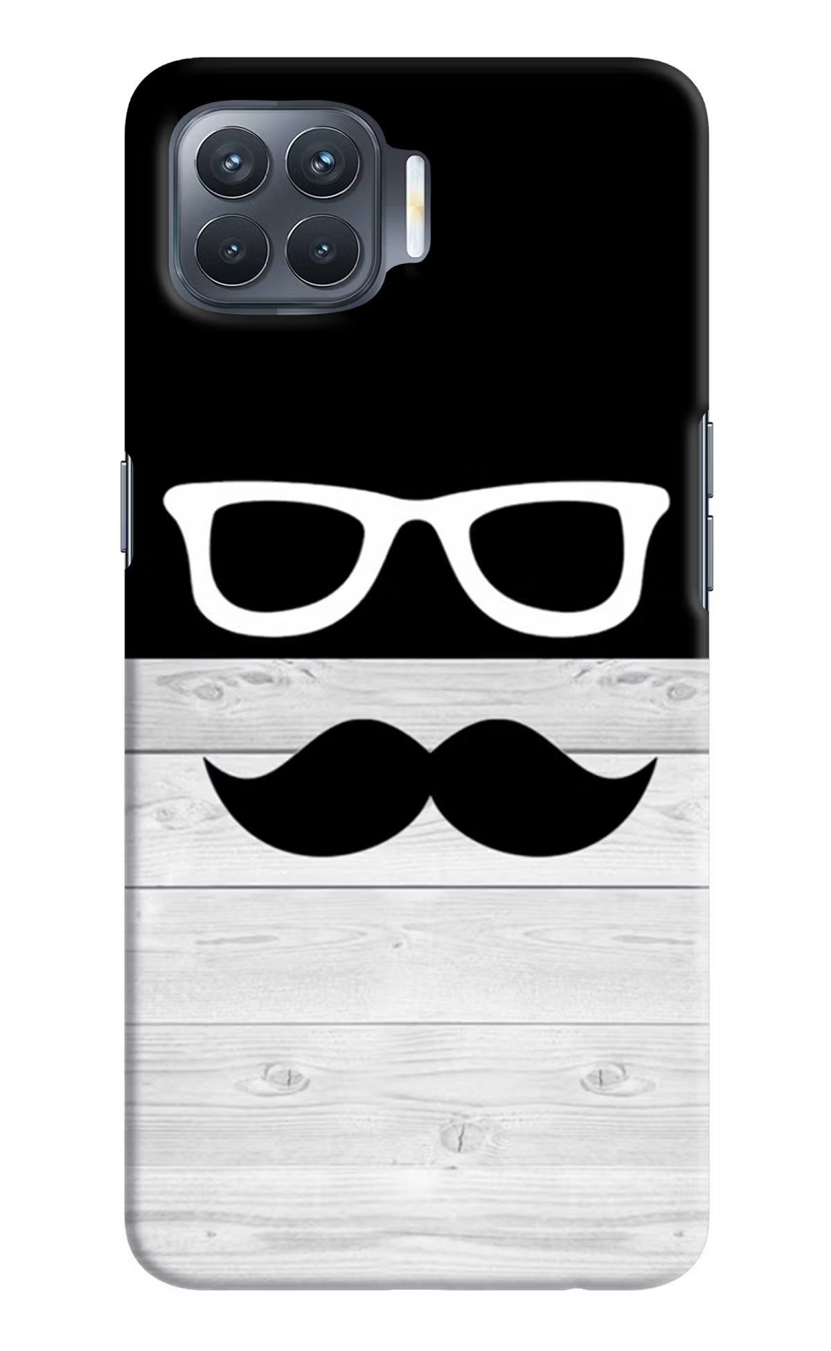 Mustache Oppo F17 Pro Hard Case Back Cover by Casekaro