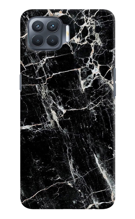 Black Marble Texture Oppo F17 Pro Hard Case Back Cover by Casekaro