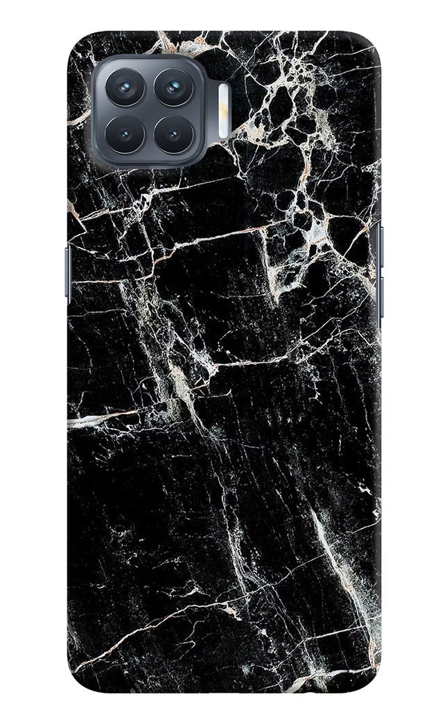 Black Marble Texture Oppo F17 Pro Hard Case Back Cover by Casekaro