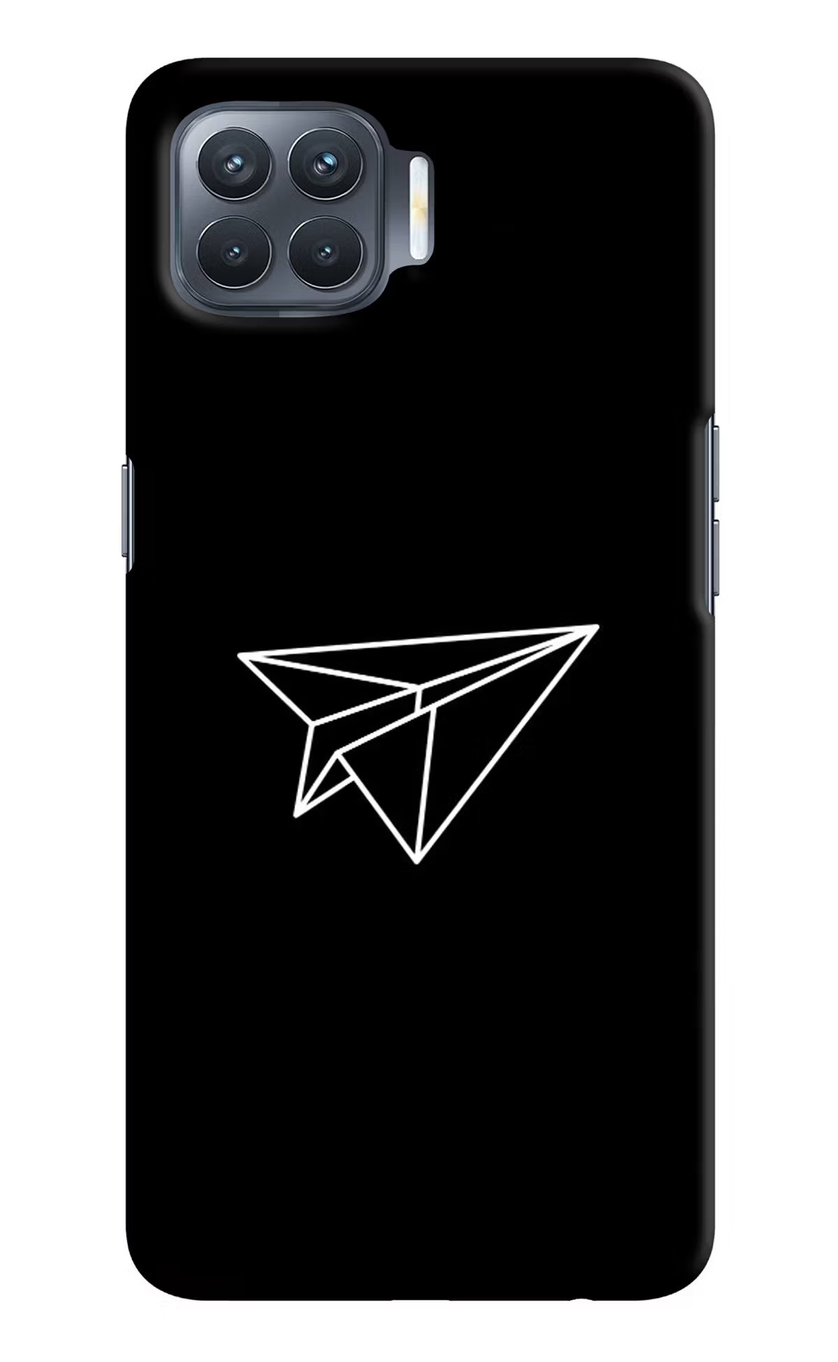 Paper Plane White Oppo F17 Pro Hard Case Back Cover by Casekaro