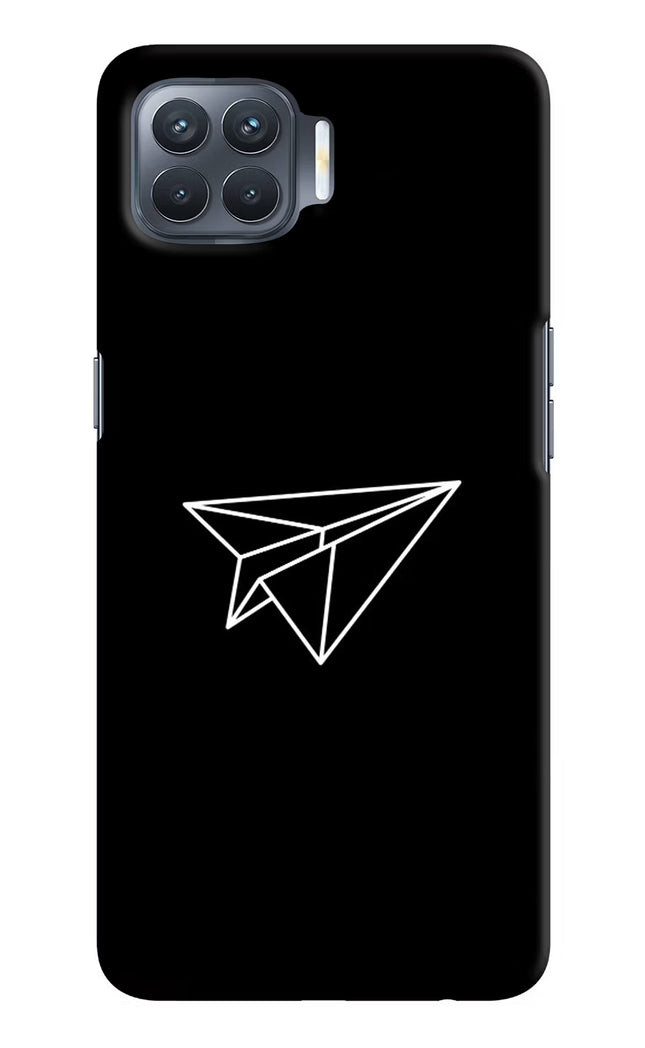 Paper Plane White Oppo F17 Pro Hard Case Back Cover by Casekaro