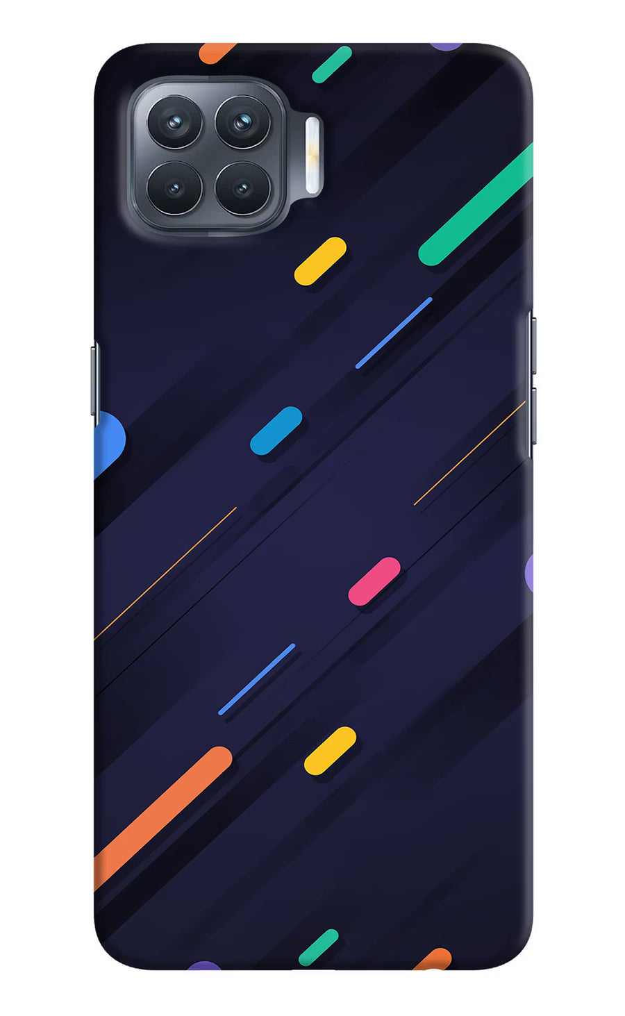 Abstract Design Oppo F17 Pro Back Cover, Hard case