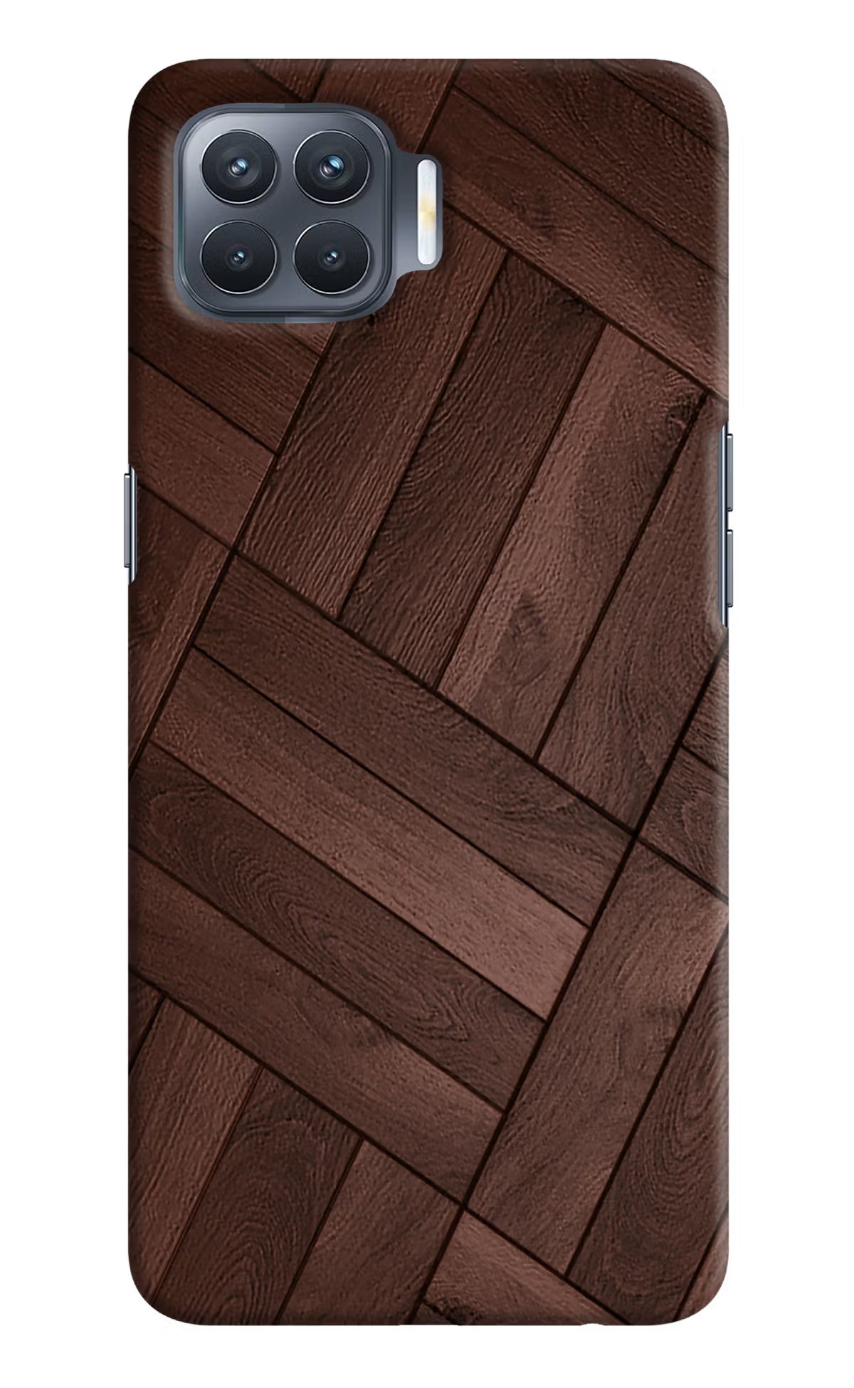 Wooden Texture Design Oppo F17 Pro Hard Case Back Cover by Casekaro