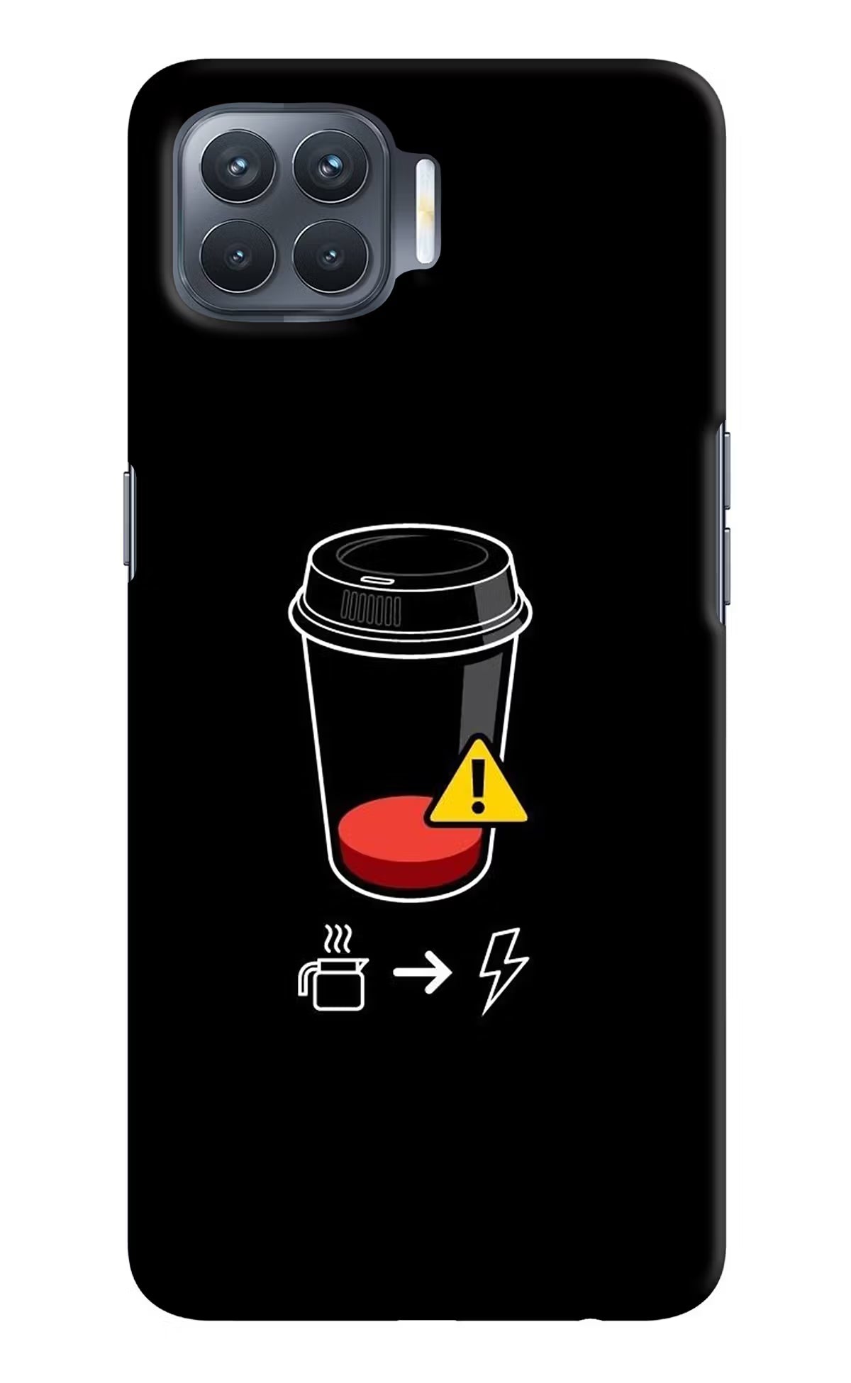 Coffee Oppo F17 Pro Hard Case Back Cover by Casekaro