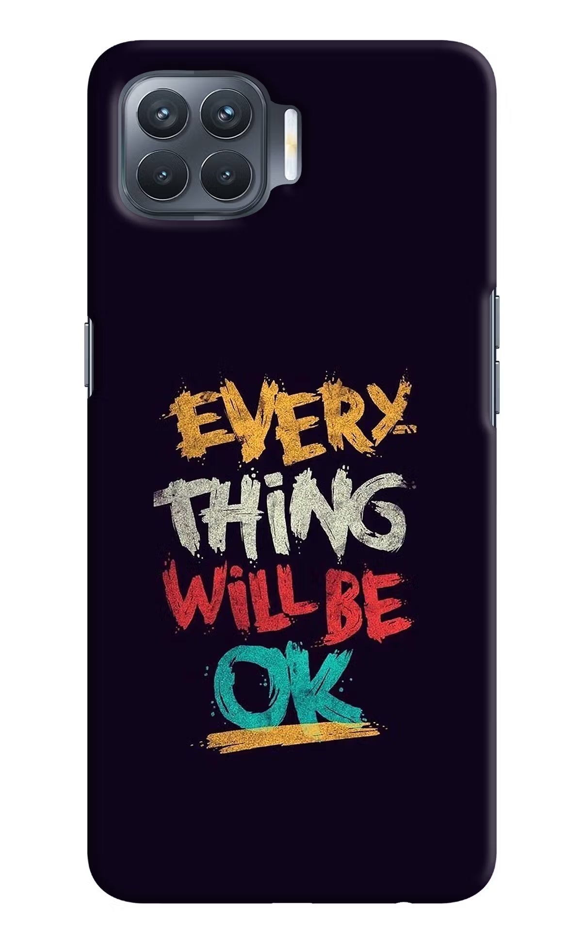 Everything Will Be Ok Oppo F17 Pro Hard Case Back Cover by Casekaro
