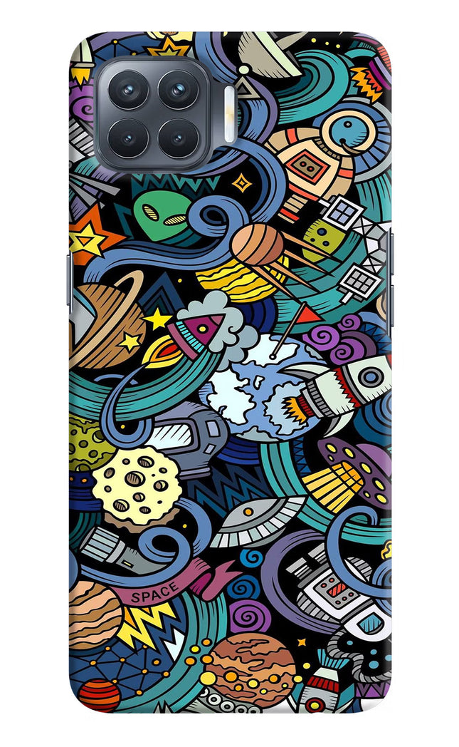 Space Abstract Oppo F17 Pro Hard Case Back Cover by Casekaro