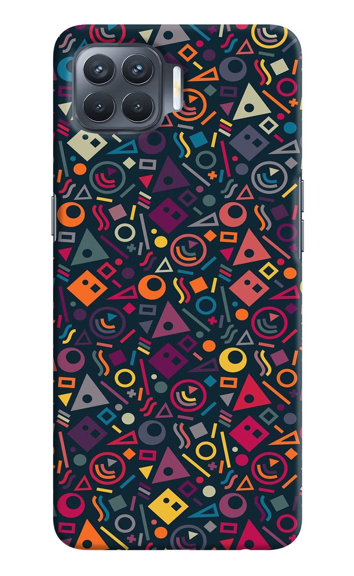 Geometric Abstract Oppo F17 Pro Hard Case Back Cover by Casekaro