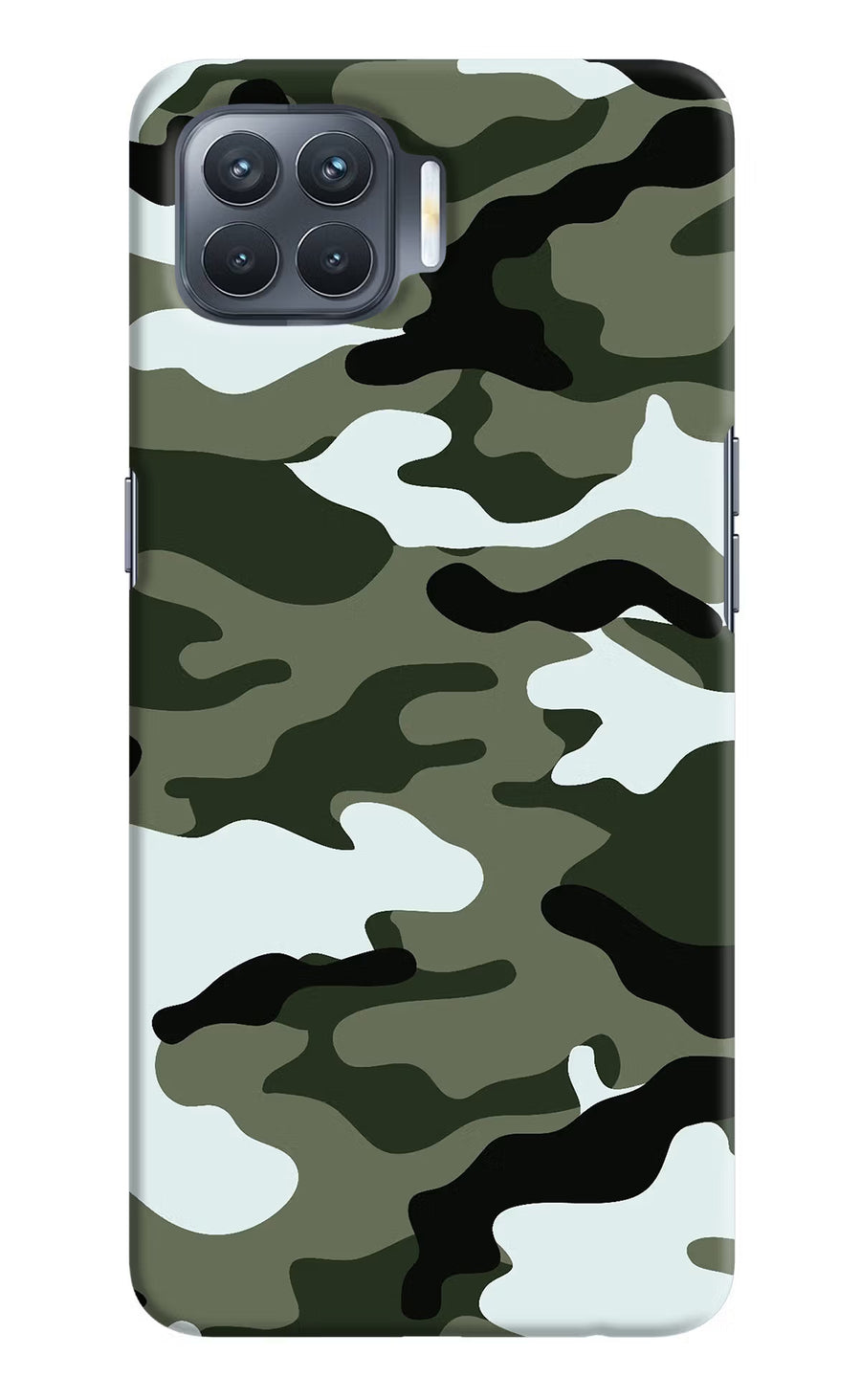 Camouflage Oppo F17 Pro Back Cover, Hard case