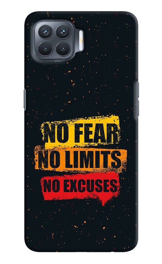 No Fear No Limits No Excuse Oppo F17 Pro Hard Case Back Cover by Casekaro