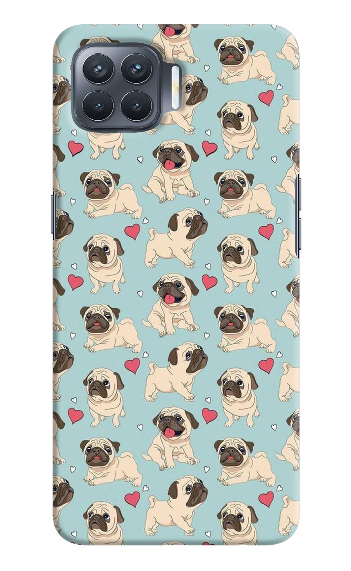Pug Dog Oppo F17 Pro Hard Case Back Cover by Casekaro