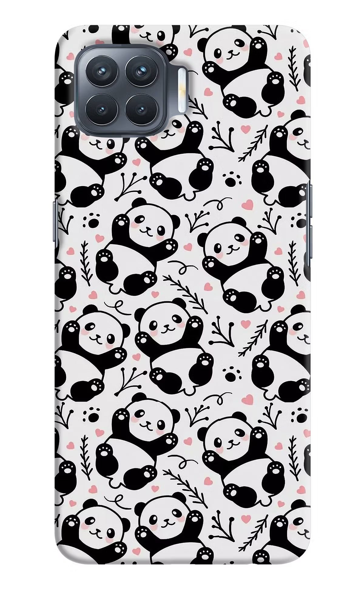 Cute Panda Oppo F17 Pro Hard Case Back Cover by Casekaro